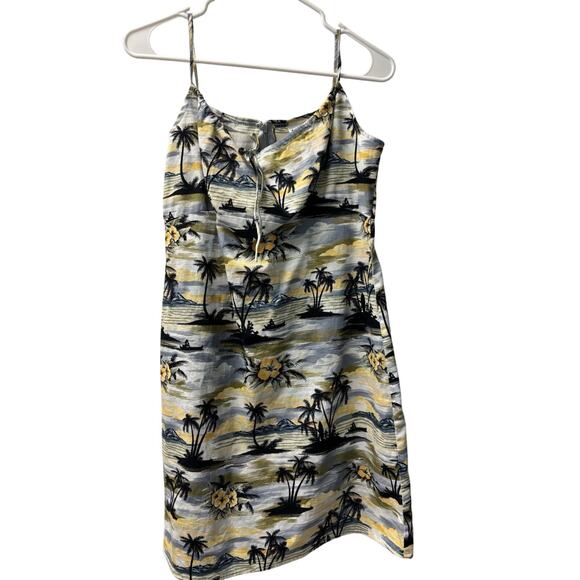 Vintage Walt Disney World Hawaiian Print Tank Dress Size L - Picture 1 of 5